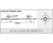 Strojové ihly pre priemyselné šijacie stroje Schmetz 561/1 80