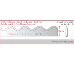 Nôž do pásovej píly 5850x10x0,45mm convex BS