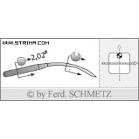 Strojové ihly pre priemyselné šijacie stroje Schmetz 60 M 100