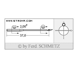 Strojové ihly pre priemyselné šijacie stroje Schmetz 660 80