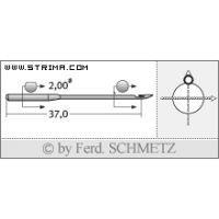 Strojové ihly pre priemyselné šijacie stroje Schmetz 660170