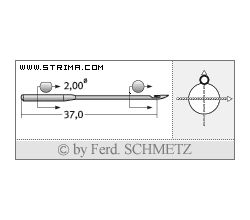 Strojové ihly pre priemyselné šijacie stroje Schmetz 660170
