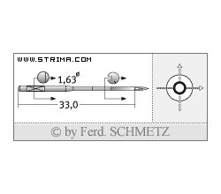 Strojové ihly pre priemyselné šijacie stroje Schmetz 750 (SC) 80