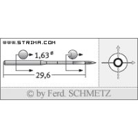 Strojové ihly pre priemyselné šijacie stroje Schmetz 88X1 80