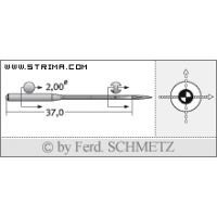 Strojové ihly pre priemyselné šijacie stroje Schmetz 934 SUK 90
