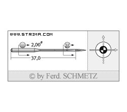 Strojové ihly pre priemyselné šijacie stroje Schmetz 934 SUK 90