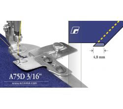Zakladač s podvinutím pre šijacie stroje A75D 3/16