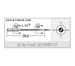 Strojové ihly pre priemyselné šijacie stroje Schmetz B-26 SUK 80