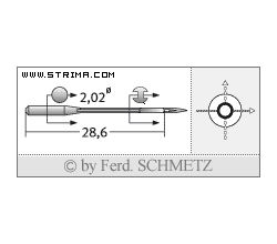 Strojové ihly pre priemyselné overlocky Schmetz B-27 60
