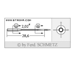 Strojové ihly pre priemyselné overlocky Schmetz B-27 85