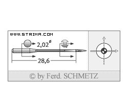 Strojové ihly pre priemyselné overlocky Schmetz B-27 SES 65