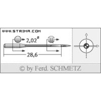 Strojové ihly pre priemyselné overlocky Schmetz B-27 SES 110