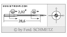 Strojové ihly pre priemyselné overlocky Schmetz B-27 SES 110