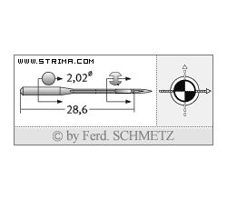 Strojové ihly pre priemyselné overlocky Schmetz B-27 SKF 65