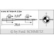 Strojové ihly pre priemyselné overlocky Schmetz B-27 SKF 70