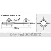 Strojové ihly pre priemyselné overlocky Schmetz B-27 SKL 70