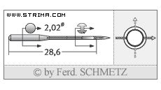 Strojové ihly pre priemyselné overlocky Schmetz B-27 SKL 70