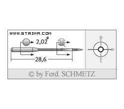 Strojové ihly pre priemyselné overlocky Schmetz B-27 SPI 60