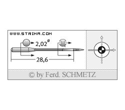 Strojové ihly pre priemyselné overlocky Schmetz B-27 SUK 60