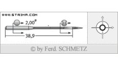Strojové ihly pre priemyselné šijacie stroje Schmetz B-63 130