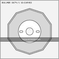 Kruhový nôž 10-hranný 100x10mm BULLMER 0674/1 ROUND BS