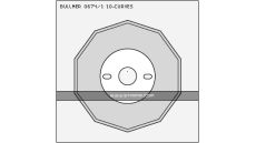 Kruhový nôž 10-hranný 100x10mm BULLMER 0674/1 ROUND BS