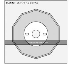 Kruhový nôž 10-hranný 100x10mm BULLMER 0674/1 ROUND BS