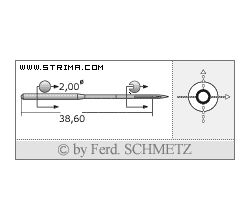 Strojové ihly pre priemyselné šijacie stroje Schmetz DVX57 70
