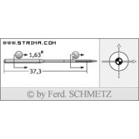 Strojové ihly pre priemyselné šijacie stroje Schmetz DVX57 SES 70