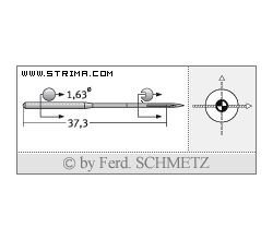 Strojové ihly pre priemyselné šijacie stroje Schmetz DVX57 SES 70