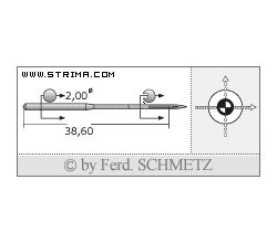 Strojové ihly pre priemyselné šijacie stroje Schmetz DVX57 SUK 80