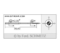 Strojové ihly pre priemyselné šijacie stroje Schmetz DVX57 SUK 130