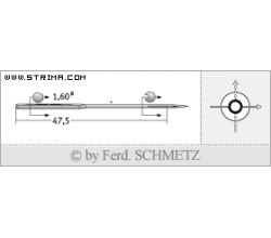 Strojové ihly pre priemyselné šijacie stroje Schmetz L 83 TOP 80