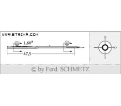 Strojové ihly pre priemyselné šijacie stroje Schmetz L 83 TOP 100