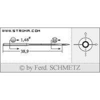 Strojové ihly pre priemyselné šijacie stroje Schmetz MY 1014 A 80