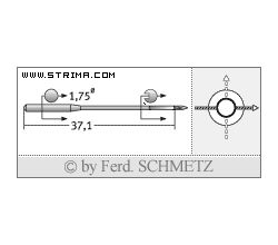 Strojové ihly pre priemyselné šijacie stroje Schmetz TQX1 70