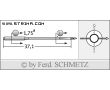 Strojové ihly pre priemyselné šijacie stroje Schmetz TQX1 100