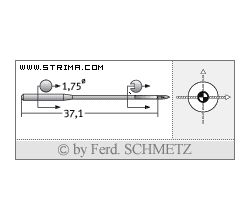 Strojové ihly pre priemyselné šijacie stroje Schmetz TQX1 SES 70