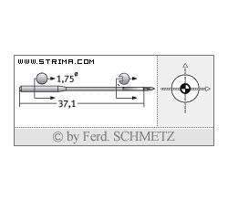 Strojové ihly pre priemyselné šijacie stroje Schmetz TQX1 SES 80
