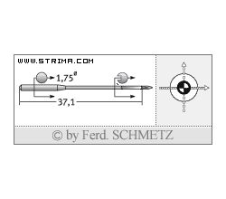 Strojové ihly pre priemyselné šijacie stroje Schmetz TQX1 SUK 70