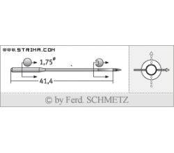 Strojové ihly pre priemyselné šijacie stroje Schmetz TQX3 90