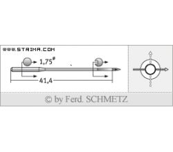Strojové ihly pre priemyselné šijacie stroje Schmetz TQX3 100