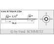 Strojové ihly pre priemyselné šijacie stroje Schmetz UY 118 GKS 70