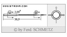 Strojové ihly pre priemyselné šijacie stroje Schmetz UY 128 GAS SKL 80
