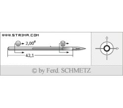 Strojové ihly pre vrecovacie šijacie stroje Schmetz UY 143 GS 200