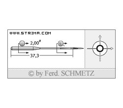 Strojové ihly pre priemyselné šijacie stroje Schmetz UY 163 GAS 70