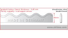 Nôž do pásovej píly 9350x20x0,45mm convex BS