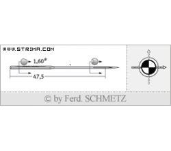 Strojové ihly pre priemyselné šijacie stroje Schmetz L 83 TOP STR 80