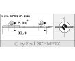 Strojové ihly pre priemyselné šijacie stroje Schmetz 134 CR SUK 110