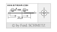 Strojové ihly pre priemyselné šijacie stroje Schmetz 292 SP 50